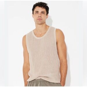 NThandmade Jewelry Beige Men's Tank Top